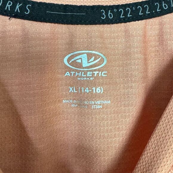 Athletic Works Boys Orange Short Sleeve Pocket Tee Size 14-16 - Picture 4 of 6